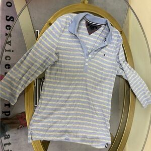 Tommy Hilfiger Kids Polo - Light Blue and Yellow Stripes